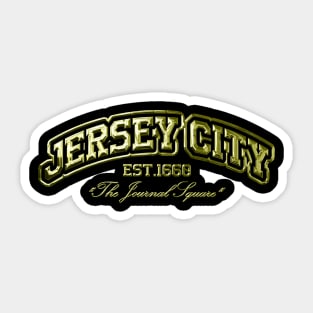 Jersey City Chrome Effect Sticker